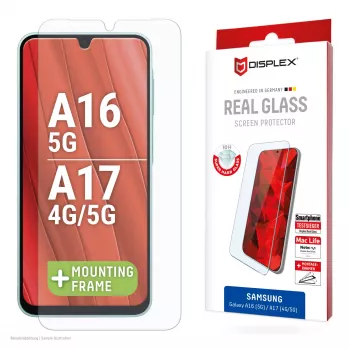 Displex ochrana displeja (10H) pre Samsung Galaxy A17 (4G/5G)/A16, Eco montážny rámik, odolná proti poškriabaniu