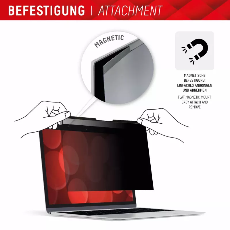 Displex PRIVACY SAFE magnetický 2-Way filter na ochranu súkromia pre MacBook Air 13,6