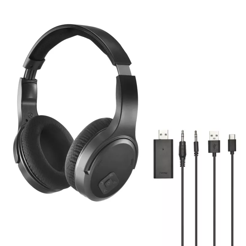 Slúchadlá Hama 00221847 káblové & bezdrôtové Bluetooth čierna
