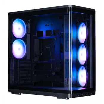 ZALMAN P60 čierna PC Midi Tower skriňa – ATX/Mini-ITX, tvrdené sklo, 3x120mm bočné + 2x120mm zadné ventilátory, 290×475×478 mm