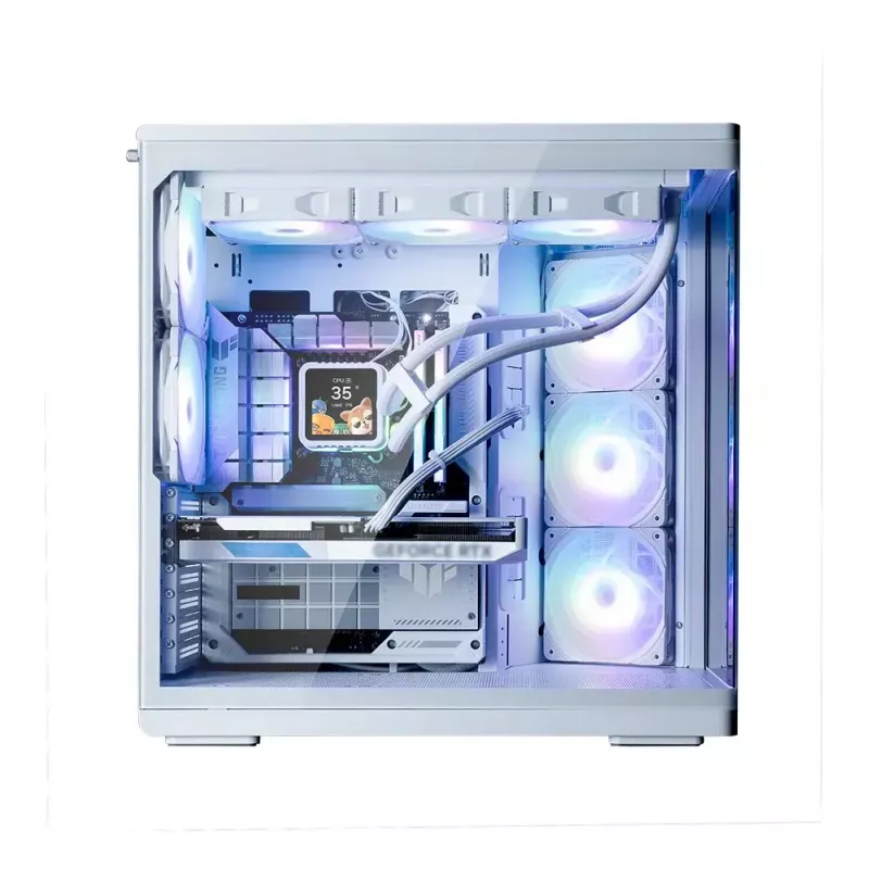 PC skriňa ZALMAN P60 Mid-Tower s 5x ARGB ventilátormi, biela