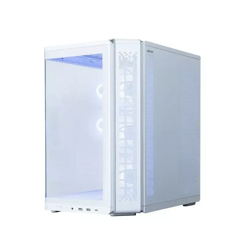 PC skriňa ZALMAN P60 Mid-Tower s 5x ARGB ventilátormi, biela