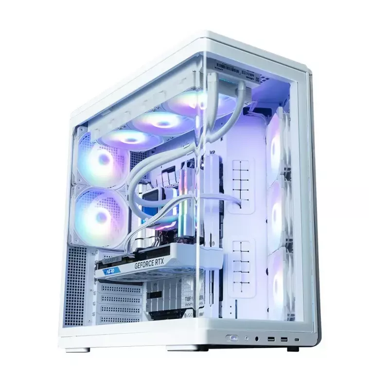 PC skriňa ZALMAN P60 Mid-Tower s 5x ARGB ventilátormi, biela