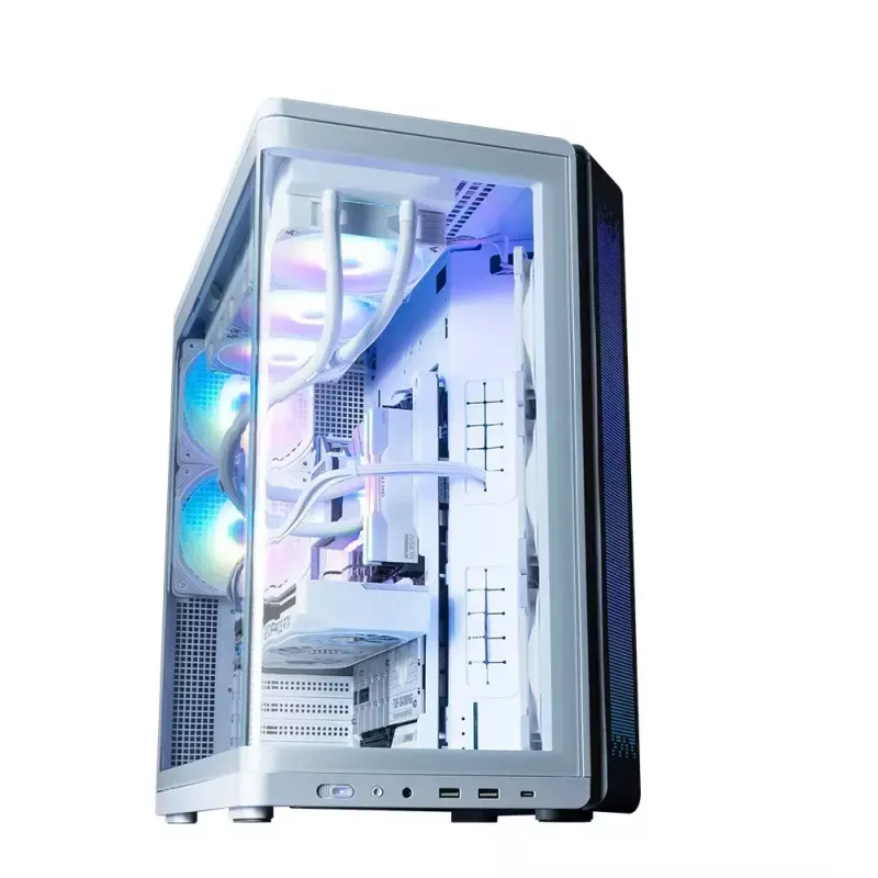 PC skriňa ZALMAN P60 Mid-Tower s 5x ARGB ventilátormi, biela