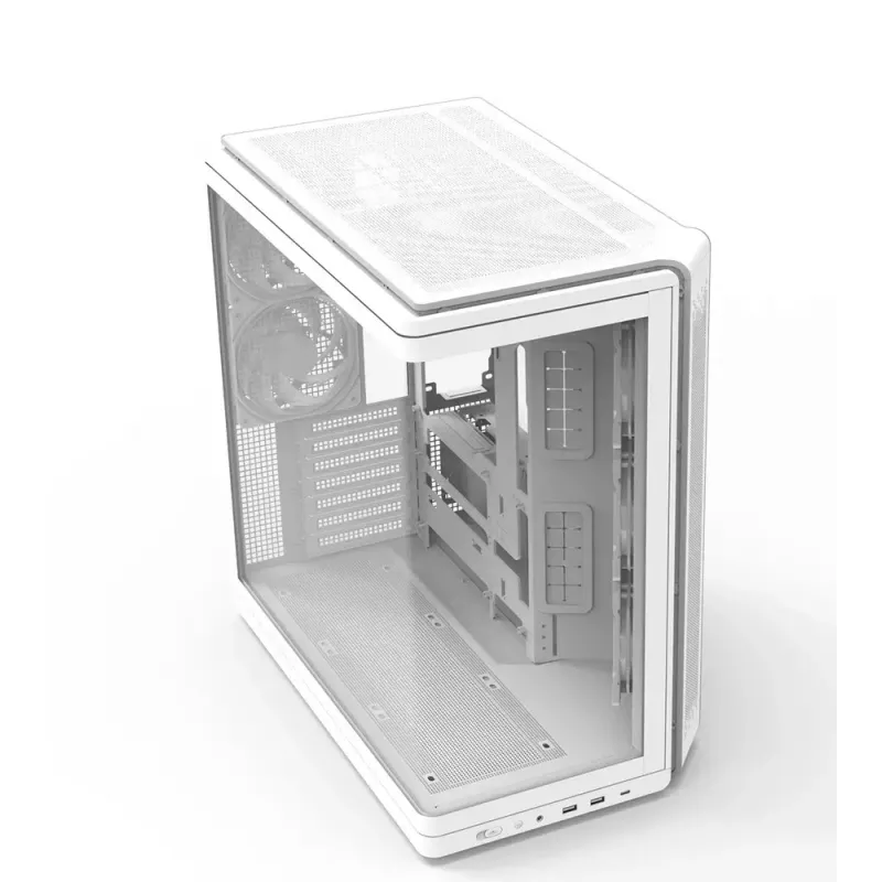 PC skriňa ZALMAN P60 Mid-Tower s 5x ARGB ventilátormi, biela