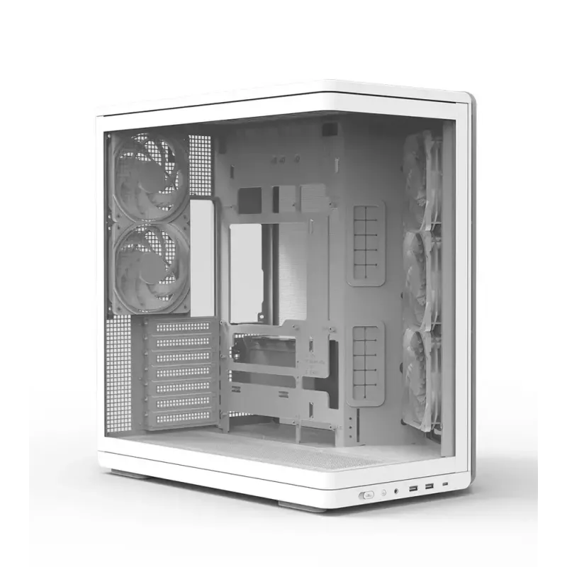 PC skriňa ZALMAN P60 Mid-Tower s 5x ARGB ventilátormi, biela