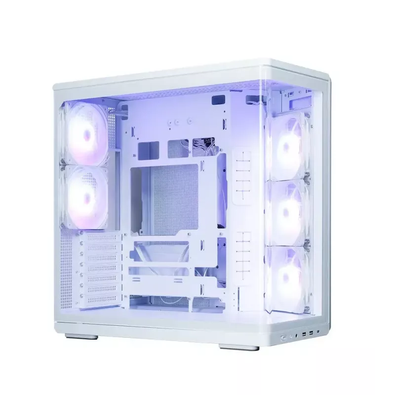 PC skriňa ZALMAN P60 Mid-Tower s 5x ARGB ventilátormi, biela