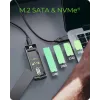 ICY BOX M.2 SATA/NVMe SSD puzdro s USB 3.2 Gen 2 Type-C a RGB osvetlením