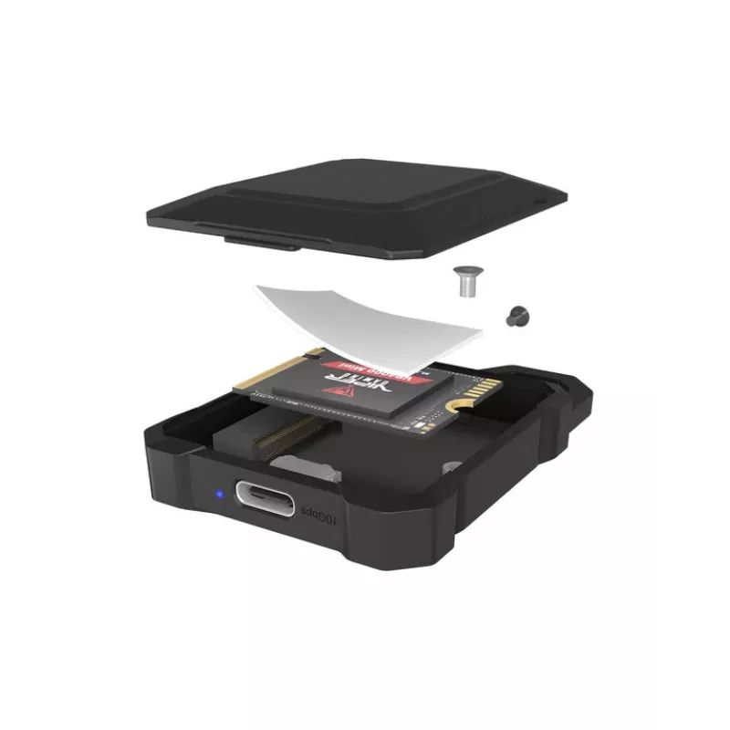 M.2 NVMe SSD puzdro icybox IB-1601MP-CU31 USB 3.2 Gen 2 Type-C 10 Gbps