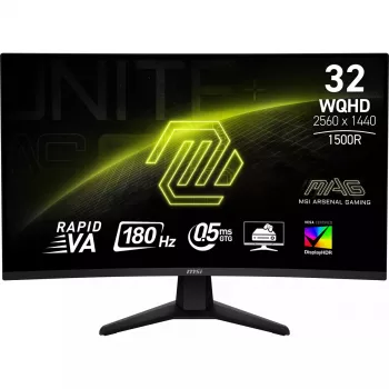 MSI MAG 32CQ6F počítačový monitor 80 cm (31,5 palca) 2560 x 1440 pixelov Wide Quad HD čierny