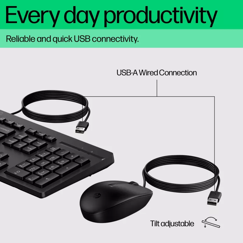 Myš HP 225 káblová myš a klávesnica Combo G2 USB