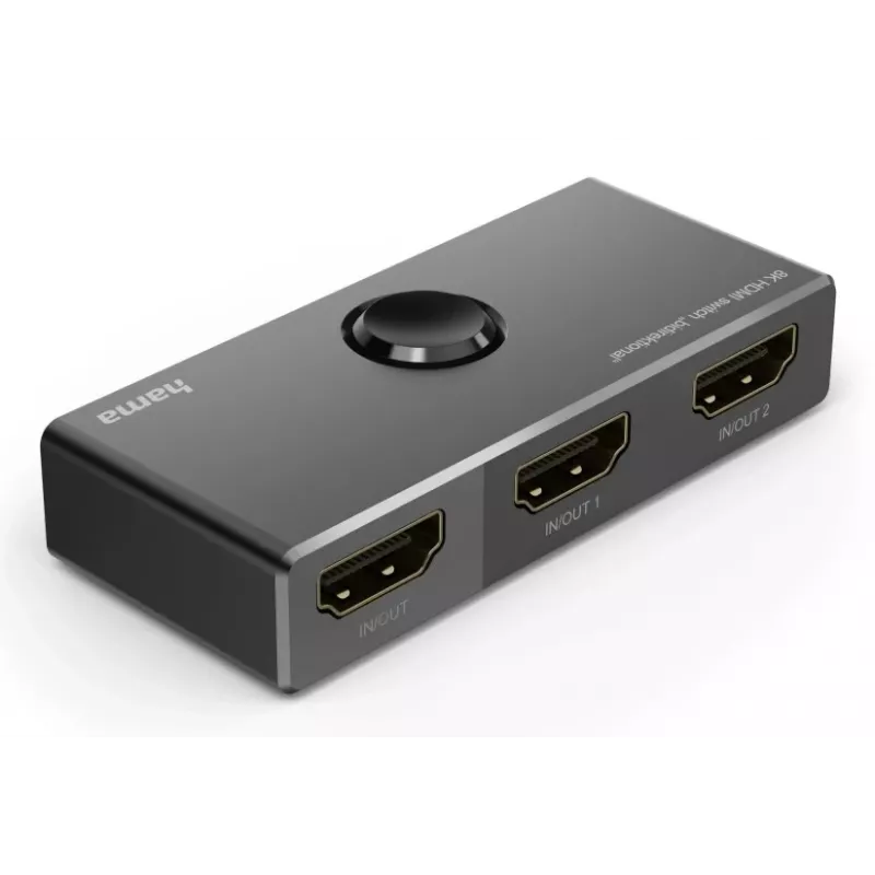 HAMA 8K HDMI obojsmerný prepínač – 1 vstup na 2 výstupy / 2 vstupy na 1 výstup, model 00205324