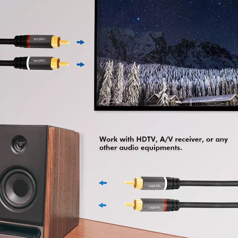 Audio kábel 2 m LogiLink CA1204