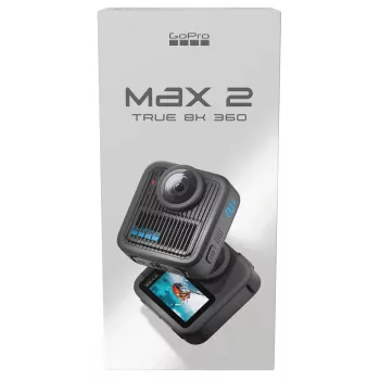 Akčná kamera GoPro MAX 2 – 29,5 MP, 8K Ultra HD video pri 100 fps, GPS, Wi‑Fi, integrovaný LCD