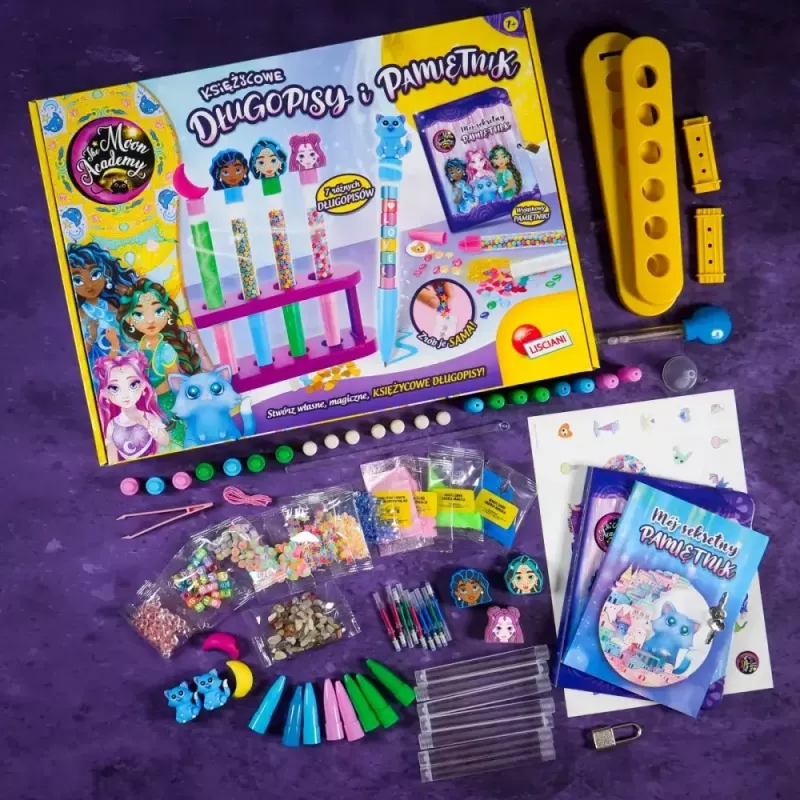 Vzdelávacia sada Liscianigiochi Moon Academy — mesačné perá a denník