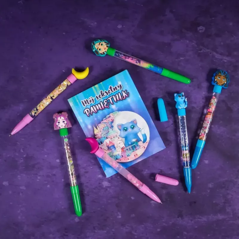 Vzdelávacia sada Liscianigiochi Moon Academy — mesačné perá a denník