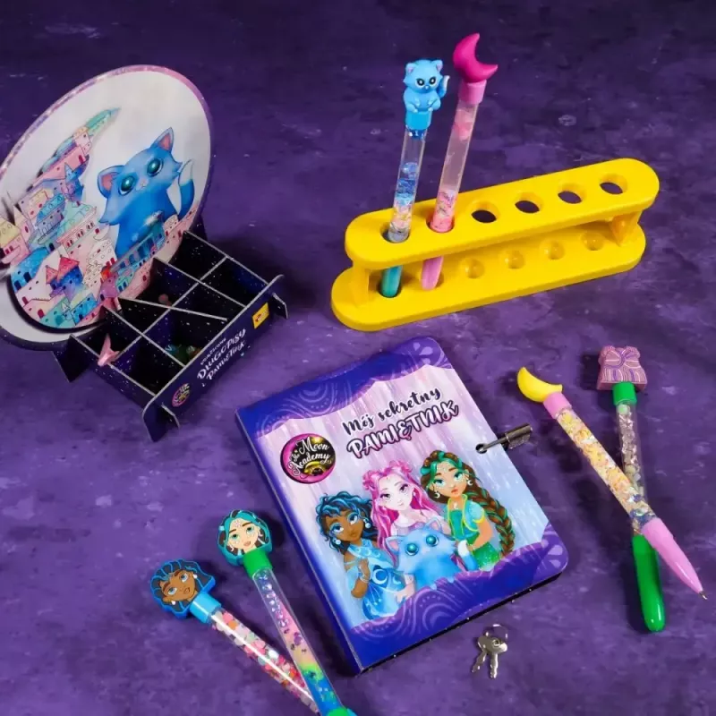 Vzdelávacia sada Liscianigiochi Moon Academy — mesačné perá a denník