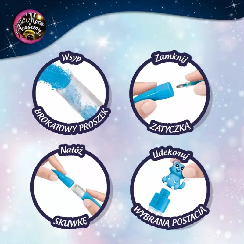 Vzdelávacia sada Liscianigiochi Moon Academy — mesačné perá a denník
