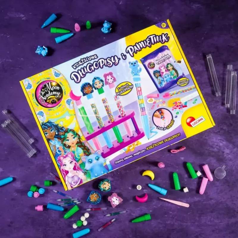 Vzdelávacia sada Liscianigiochi Moon Academy — mesačné perá a denník