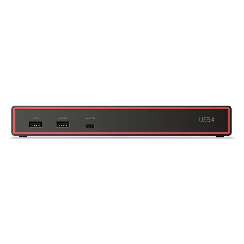 Dokovacia stanica Lenovo ThinkPad USB4 Dock 5000 — káblová Thunderbolt 4, 65 W PD, 3840×2160, HDMI, 4× USB-A, Gigabit-Ethernet, čierna