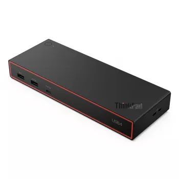 Dokovacia stanica Lenovo ThinkPad USB4 Dock 5000 — káblová Thunderbolt 4, 65 W PD, 3840×2160, HDMI, 4× USB-A, Gigabit-Ethernet, čierna