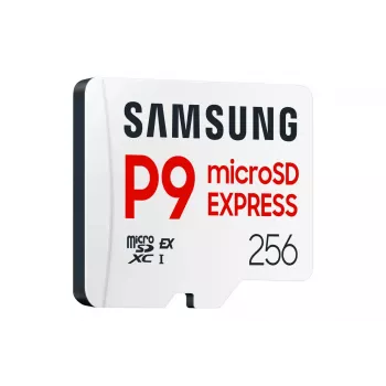 microSDXC pamäťová karta Samsung P9 Express 256 GB — UHS-I, rýchlosť čítania 800 MB/s, V30, U1, odolná