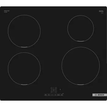 Indukčná varná doska Bosch Serie 4 PUE611BB5D, 4 zóny bezrámová, čierna, 59,2×51 mm, sklokeramika, dotykové ovládanie