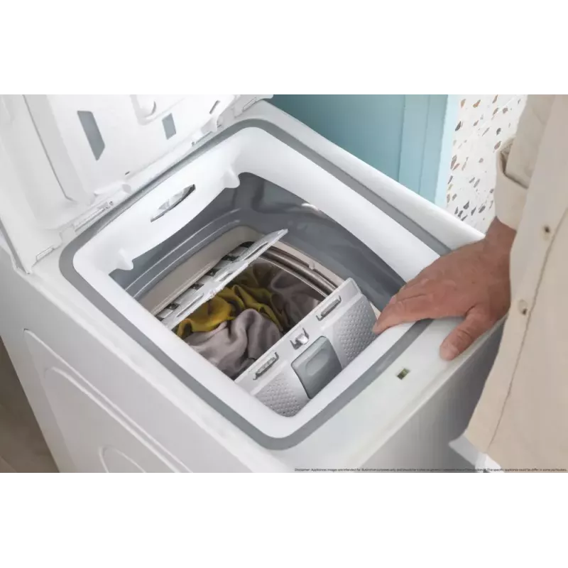 Práčka s horným plnením CANDY TCA283D2-S, 8 kg, 1200 ot/min, 410×600×860 mm, biela
