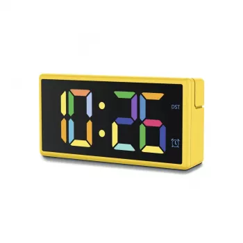 Digitálny budík Hama Ibiza žltý LCD batéria USB