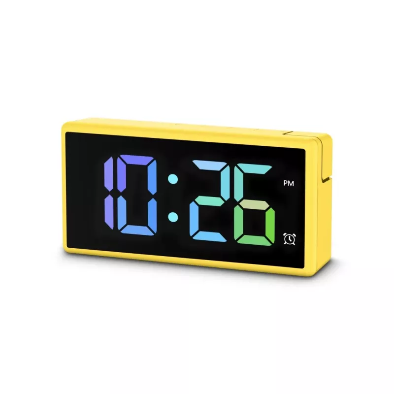 Digitálny budík Hama Ibiza žltý LCD batéria USB