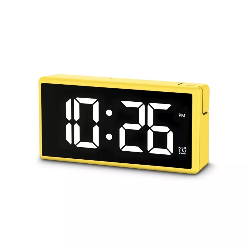 Digitálny budík Hama Ibiza žltý LCD batéria USB