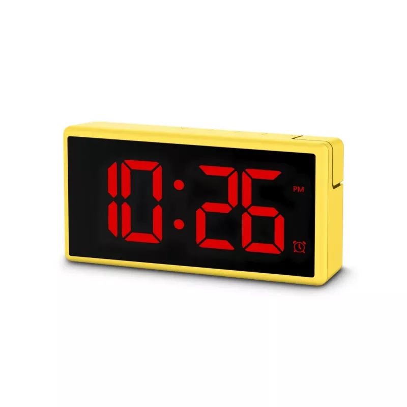 Digitálny budík Hama Ibiza žltý LCD batéria USB