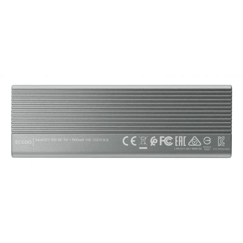 Puzdro na SSD ADATA EC680 sivé M.2 USB Type-C PCIe