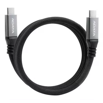 USB C na USB C dátový kábel ADATA CACCU3-100W-100AN-BK — USB 3.2 Gen 2 (10 Gbit/s), 1 m, čierny
