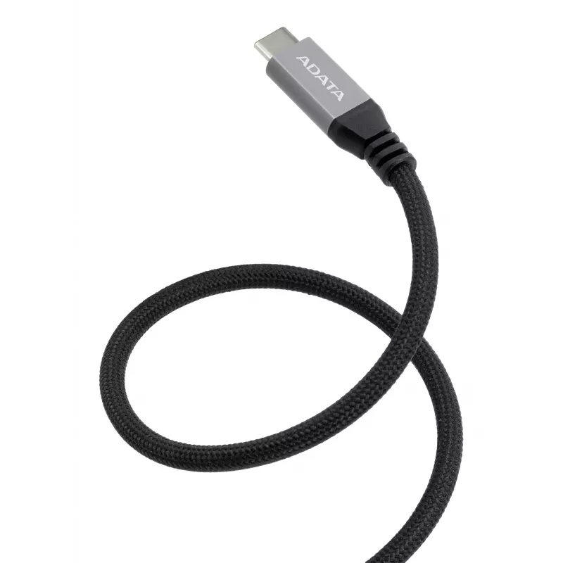 USB C na USB C dátový kábel ADATA CACCU3-100W-100AN-BK — USB 3.2 Gen 2 (10 Gbit/s), 1 m, čierny