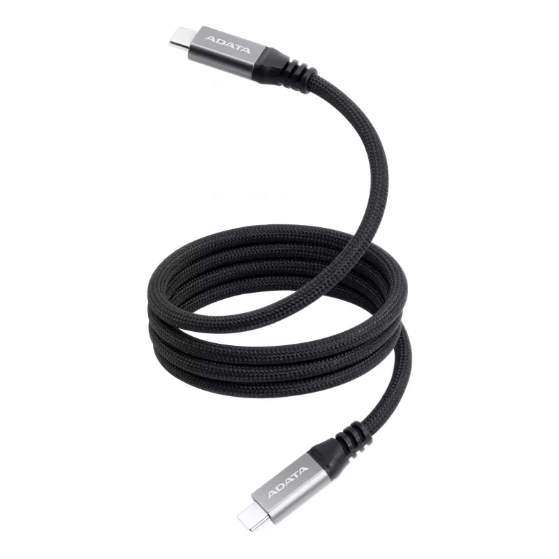 USB C na USB C dátový kábel ADATA CACCU3-100W-100AN-BK — USB 3.2 Gen 2 (10 Gbit/s), 1 m, čierny