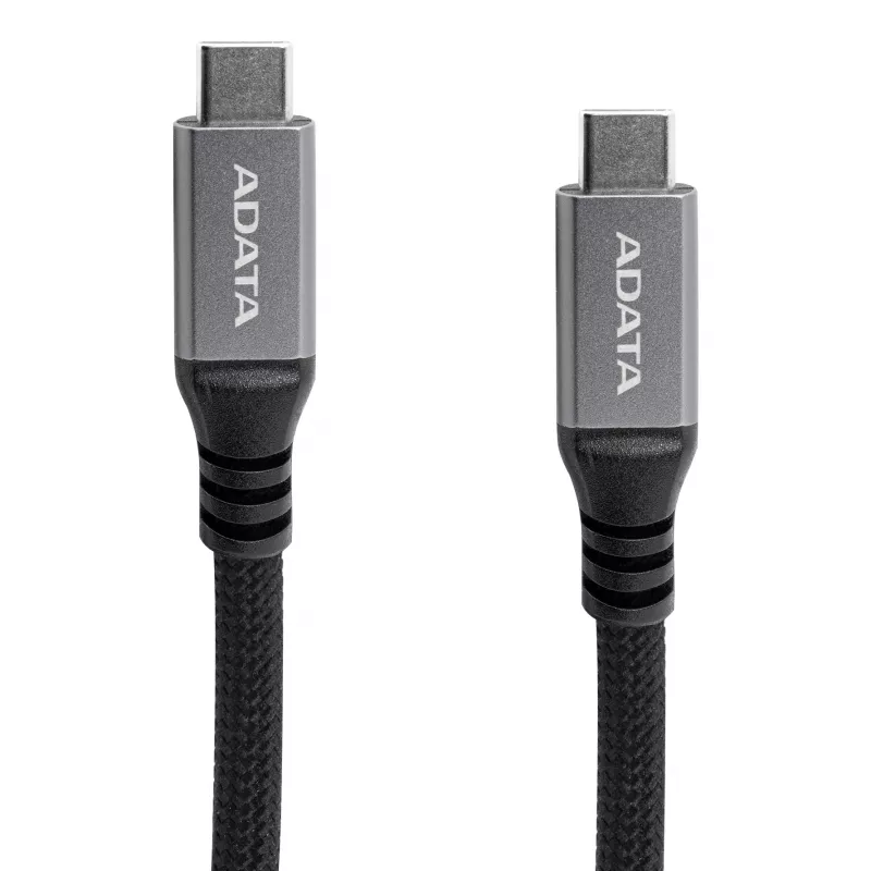 USB C na USB C dátový kábel ADATA CACCU3-100W-100AN-BK — USB 3.2 Gen 2 (10 Gbit/s), 1 m, čierny