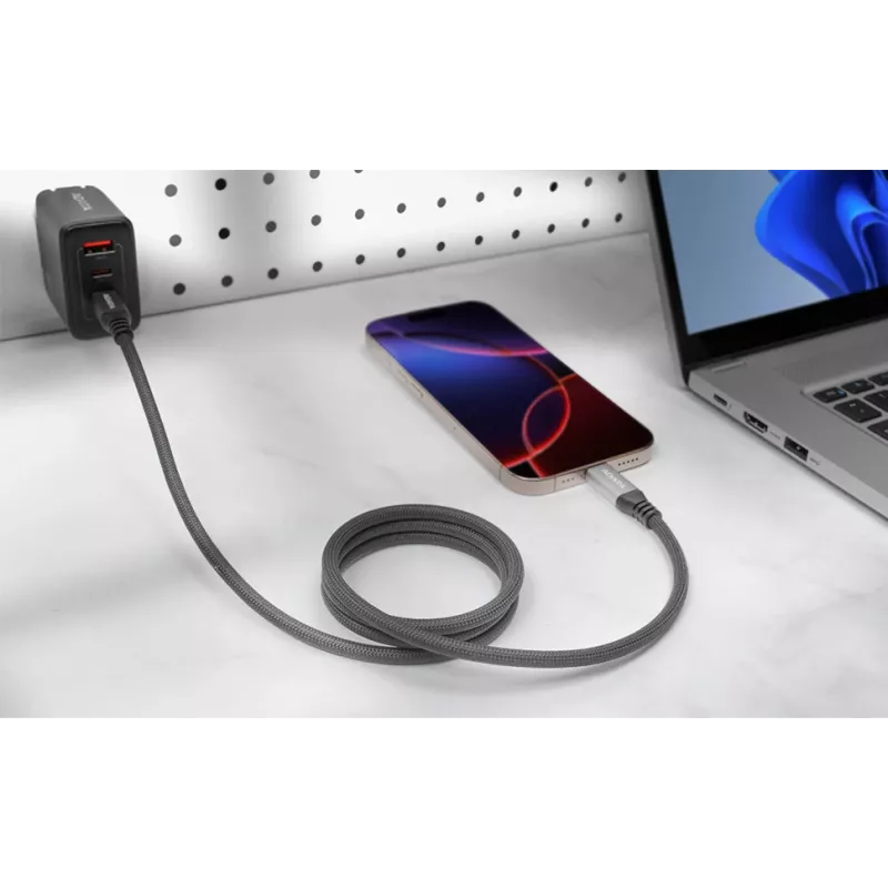 USB C na USB C dátový kábel ADATA CACCU3-100W-100AN-BK — USB 3.2 Gen 2 (10 Gbit/s), 1 m, čierny