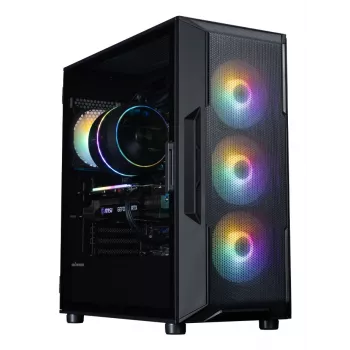 ZALMAN Mid-Tower PC skriňa I3 NEO V2, čierna, 4x RGB ventilátory, podpora ATX/microATX