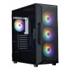 ZALMAN Mid-Tower PC skriňa I3 NEO V2, čierna, 4x RGB ventilátory, podpora ATX/microATX