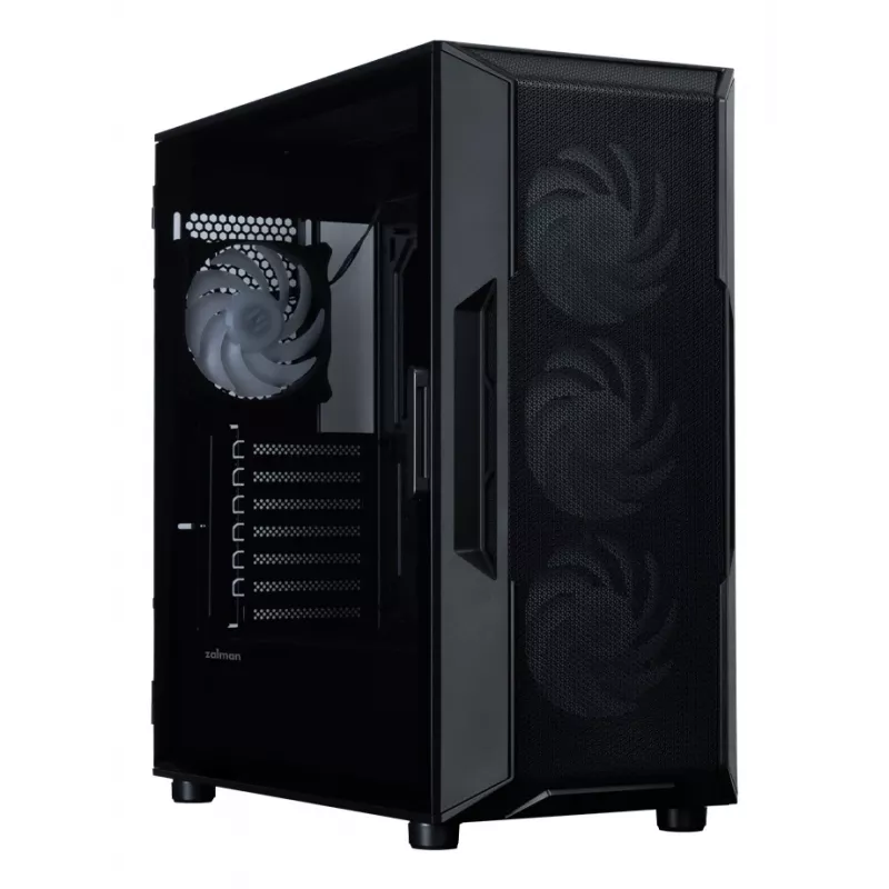 ZALMAN Mid-Tower PC skriňa I3 NEO V2, čierna, 4x RGB ventilátory, podpora ATX/microATX