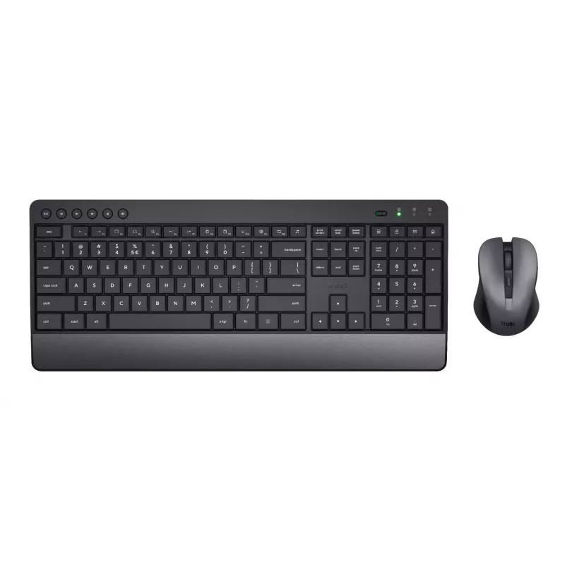 Trust Trezo klávesnica a myš vrátane Universal RF Wireless QWERTY US English čierna