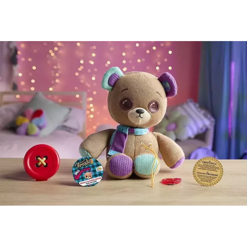 Plušový interaktívny maskot Cobi Thready Bear – hračka aktivovaná pohybom so zvukom a senzormi
