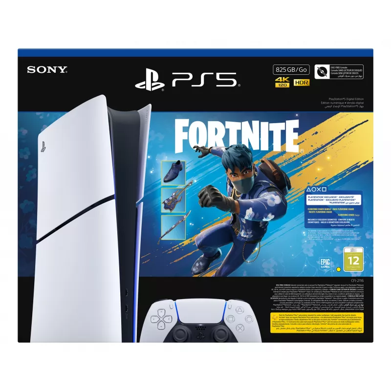 Herná konzola Sony PlayStation 5 slim — 825 GB SSD, biela/čierna, vrátane gamepadu a HDMI