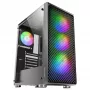 Mars Gaming MC-F čierna, ATX herná semitower, bočné okno z tvrdeného skla, predná kovová mriežka, 4x 120mm ARGB ventilátory