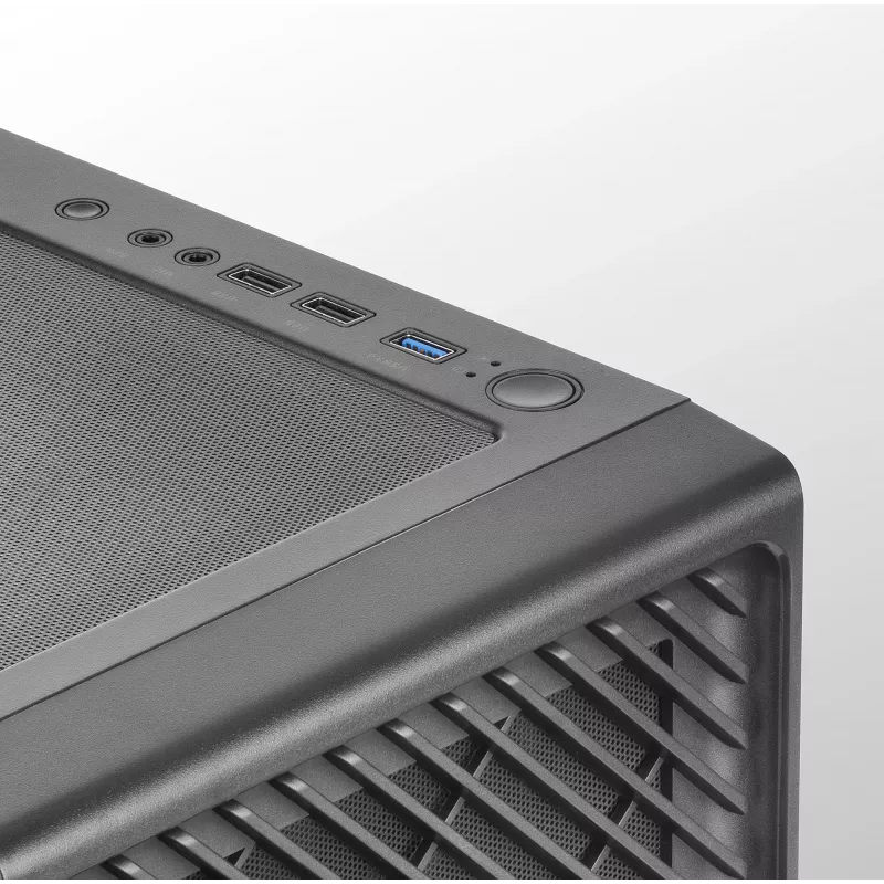 Mars Gaming MC-F čierna, ATX herná semitower, bočné okno z tvrdeného skla, predná kovová mriežka, 4x 120mm ARGB ventilátory