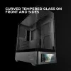 PC skriňa TACENS Mars Gaming MCLCDPRO Midi Tower – čierna, IPS 7,2 palca displej, napájací zdroj dole, podpora ATX/Micro‑ATX/Mini‑ITX