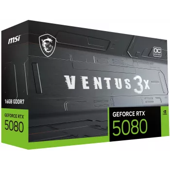 Grafická karta MSI GeForce RTX 5080 16 GB GDDR7, PCIe 5.0, 256-bit, 303×121×49 mm, 360 W