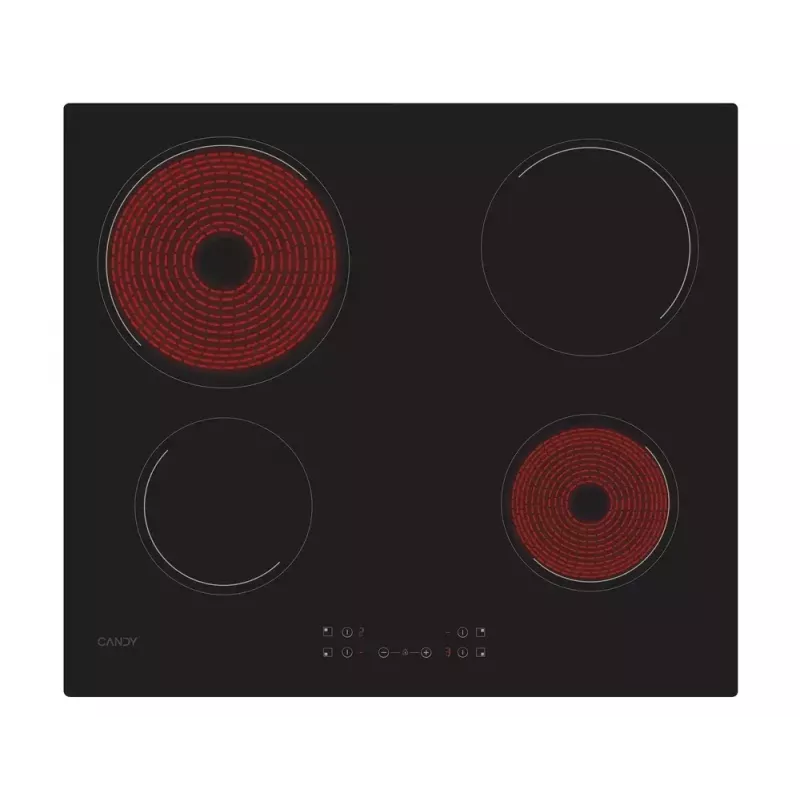 Vstavaná keramická varná doska CANDY CH64CCB/4U2 — 4 zóny, dotykové ovládanie, 59×52 cm, čierna