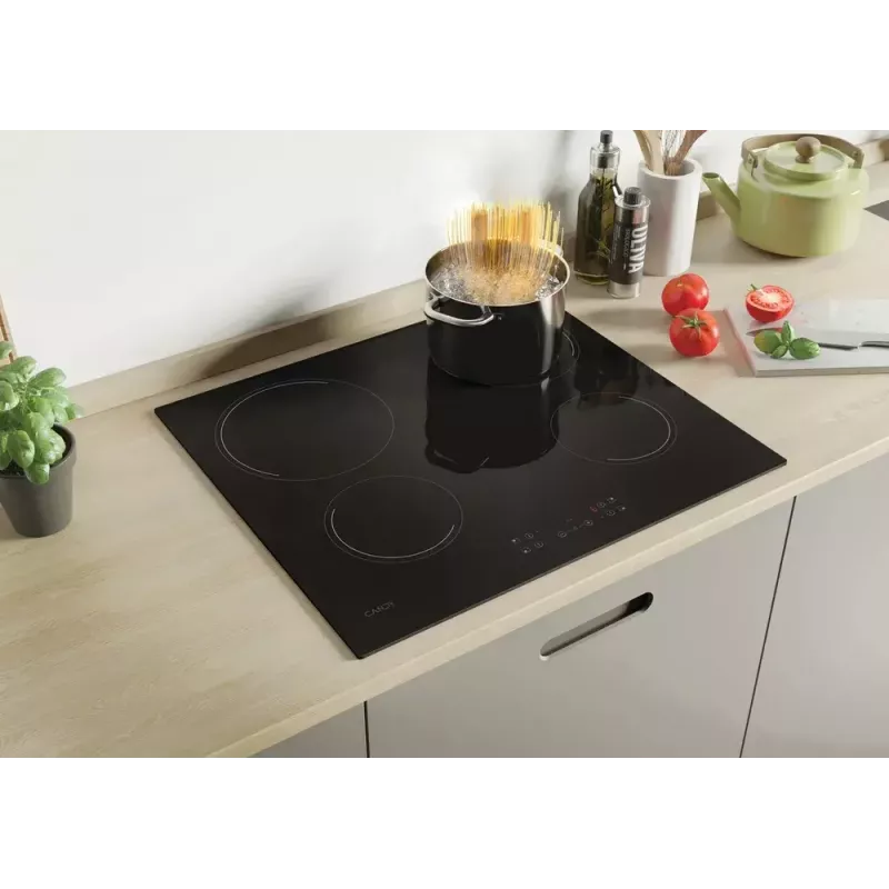 Vstavaná keramická varná doska CANDY CH64CCB/4U2 — 4 zóny, dotykové ovládanie, 59×52 cm, čierna